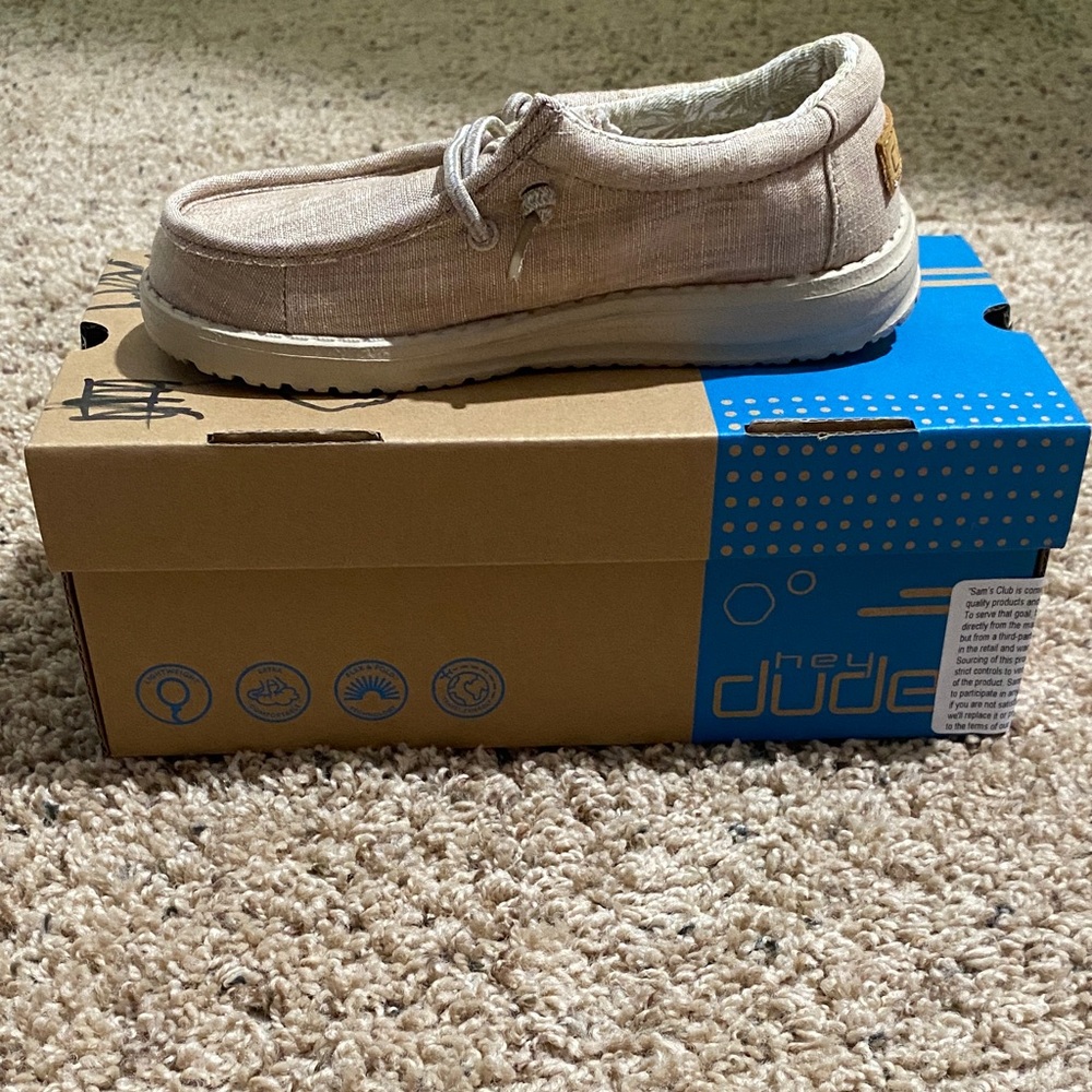 Kids Hey Dude Light Tan Loafers